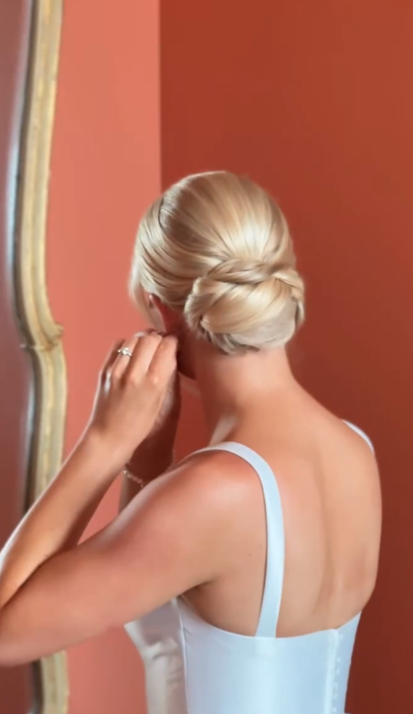 Blonde bridal updo